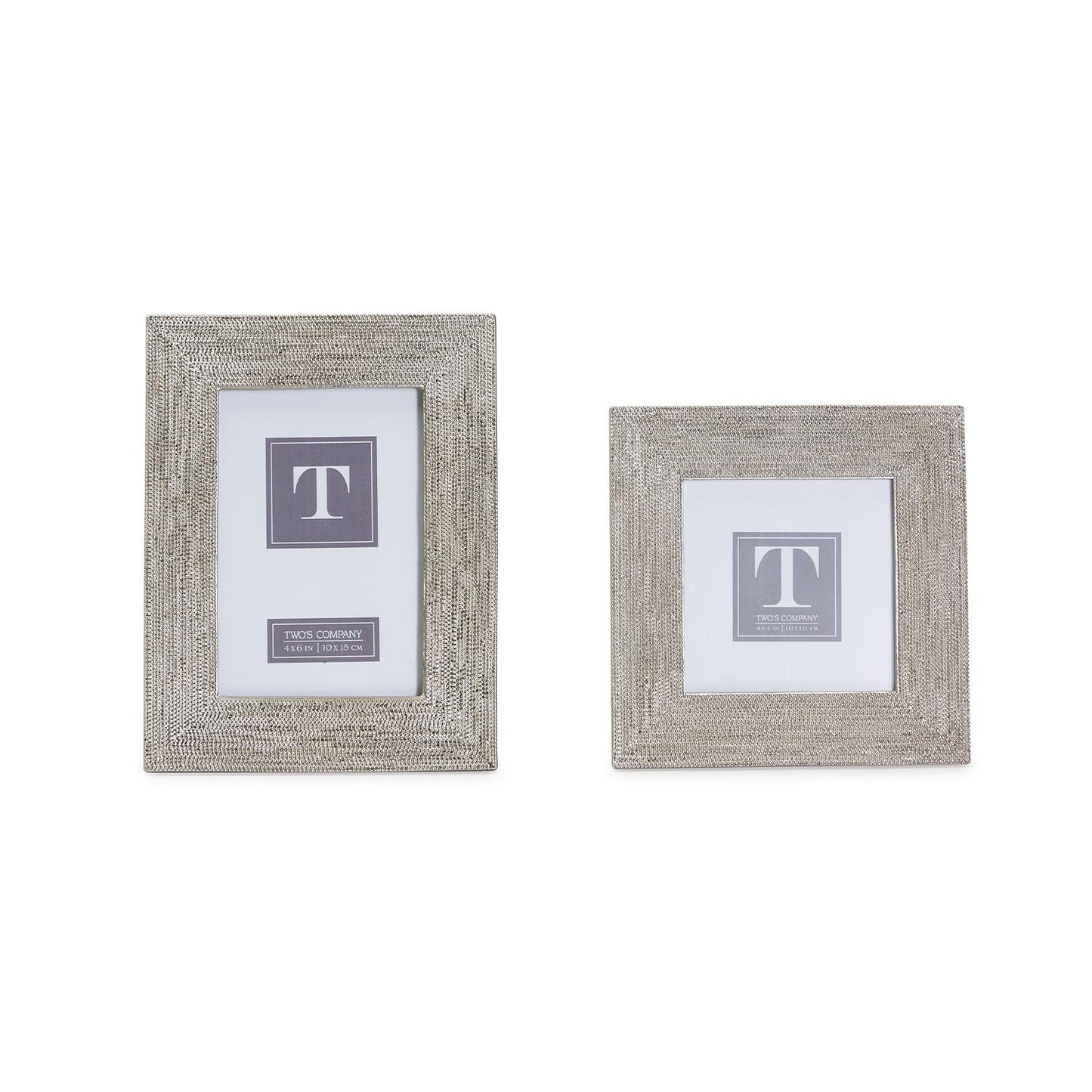 Chain Link Silver Chain Photo Frames Home Decor Two's Company   