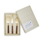 Acacia Cheese Knives Set of 3 in Gift Box Kitchen + Entertaining Two's Company   