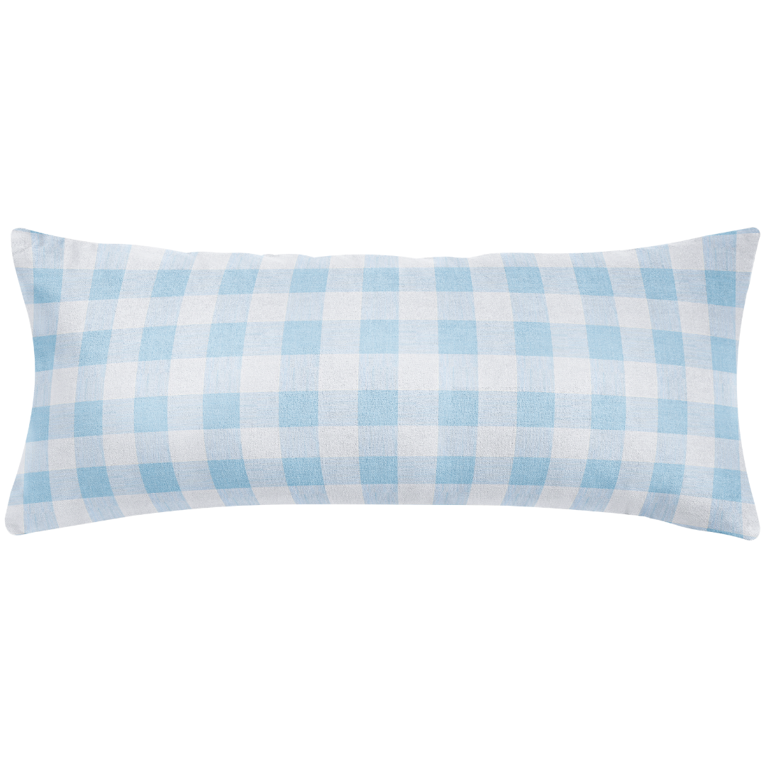 Gingham Blue 14x36 Decorative Pillow Textiles Laura Park Designs   