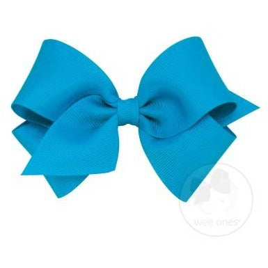 Small Grosgrain Bow Kids Hair Accessories Wee Ones Island Blue  