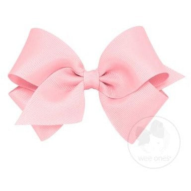 Small Grosgrain Bow Kids Hair Accessories Wee Ones Light Pink  