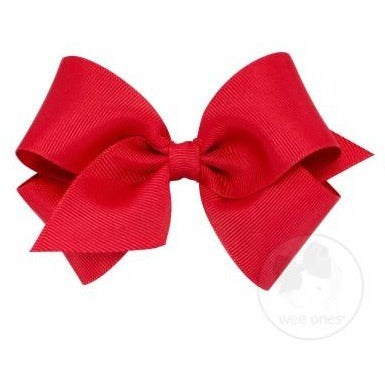 Small Grosgrain Bow Kids Hair Accessories Wee Ones Red  