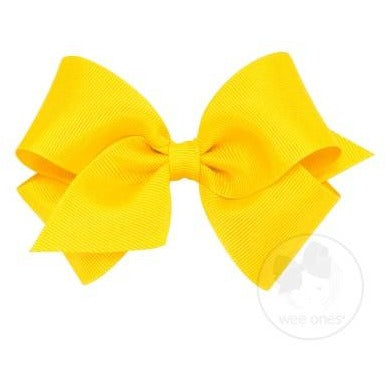 Small Grosgrain Bow Kids Hair Accessories Wee Ones Yellow  