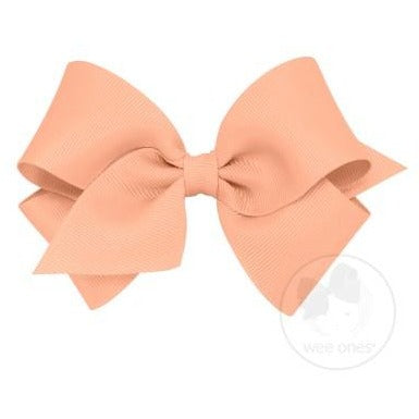 Small Grosgrain Bow Kids Hair Accessories Wee Ones Light Coral  