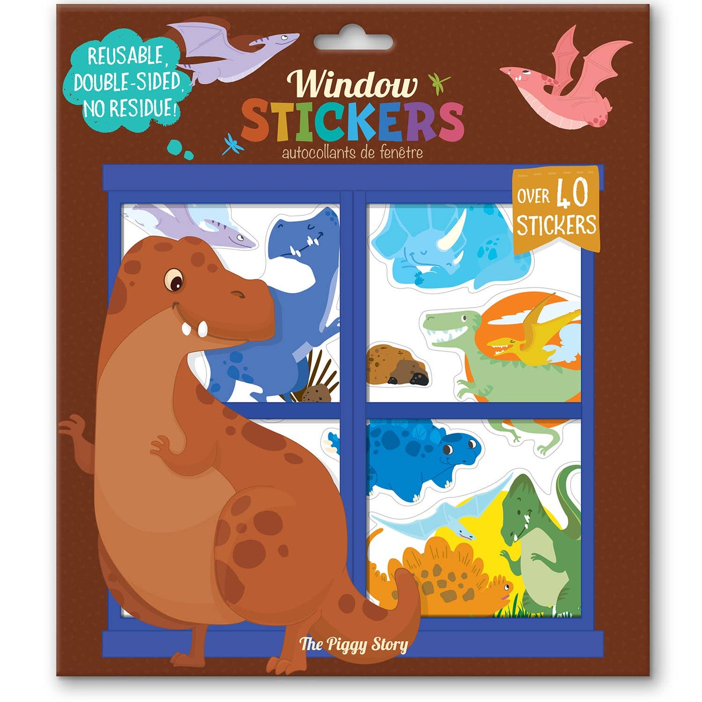 Window Stickers - Dinosaur World Toys The Piggy Story   