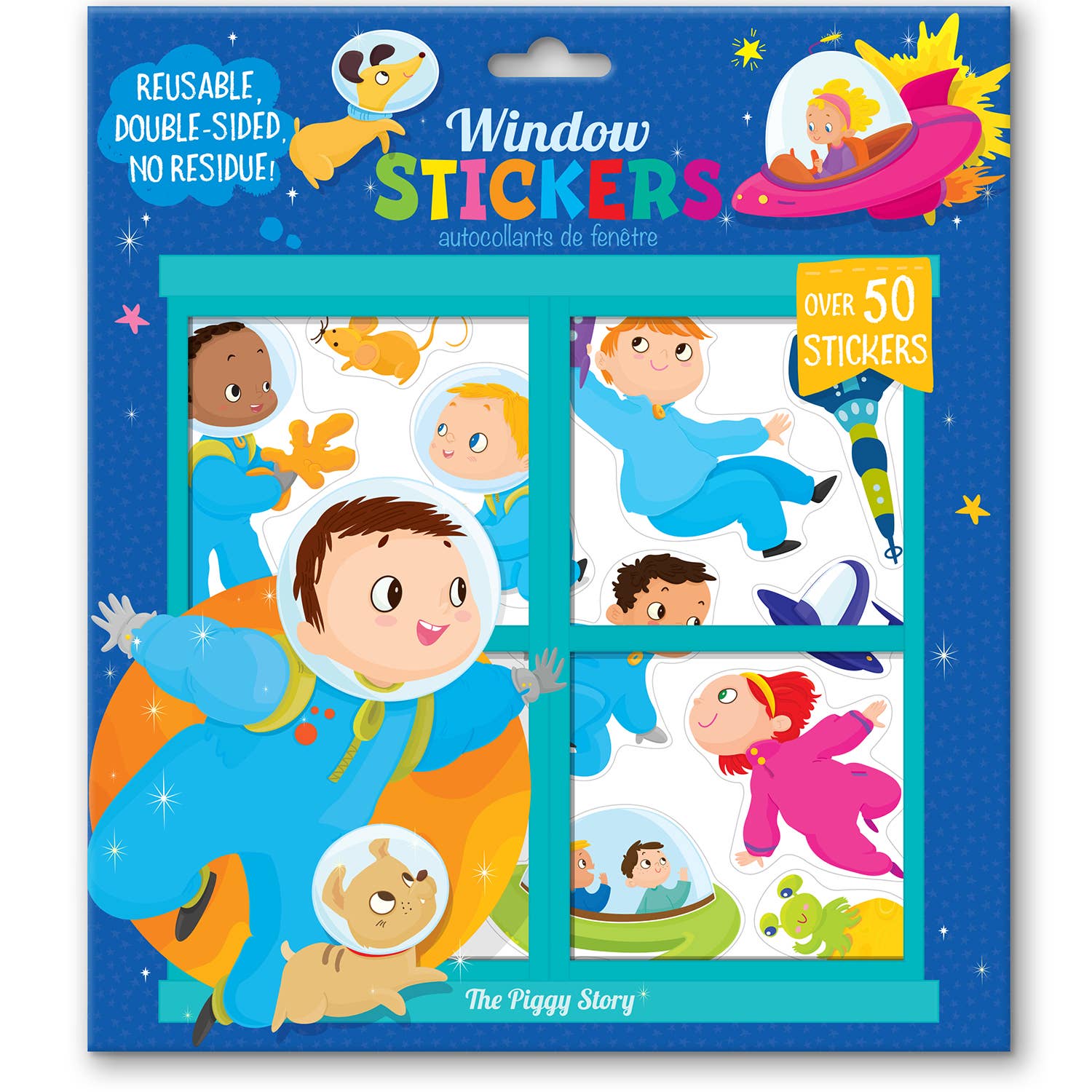 Window Stickers - Space Adventure Toys The Piggy Story   