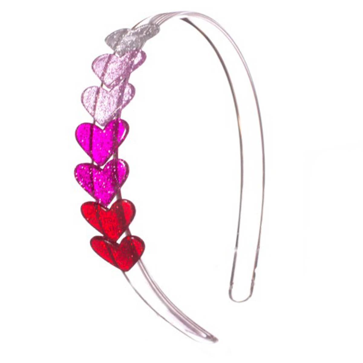 Centipede Heart Glitter Pink Headband Kids Hair Accessories Lilies & Roses   