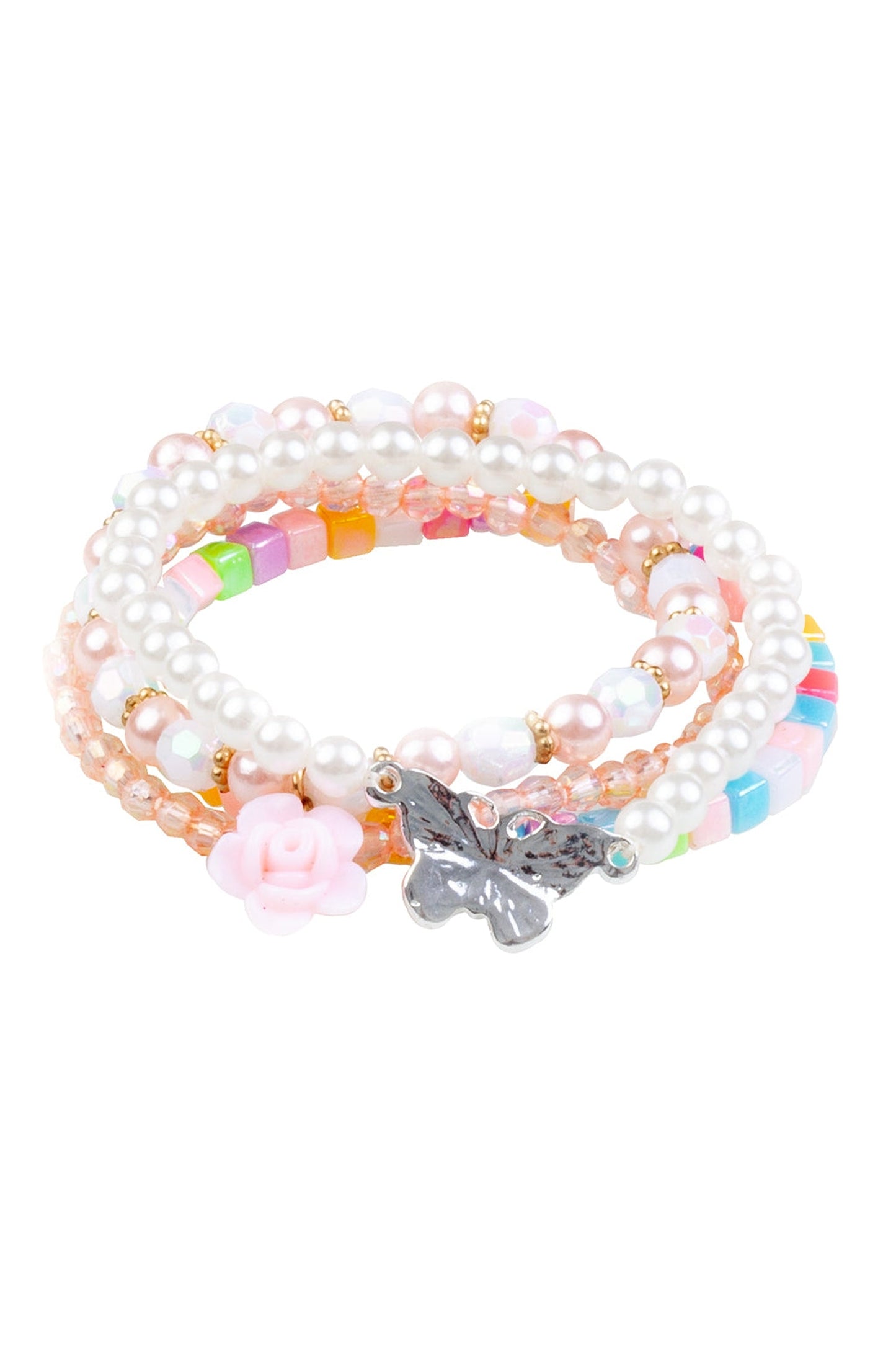 Pearly Butterfly Bracelet Set Accessories Great Pretenders   