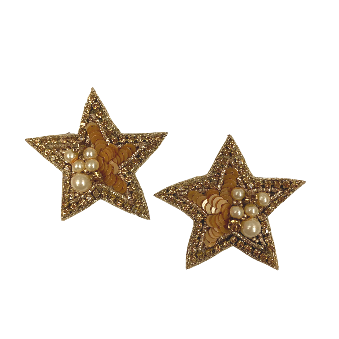 Gold Star Stud Earrings Women's Jewelry Allie Beads   