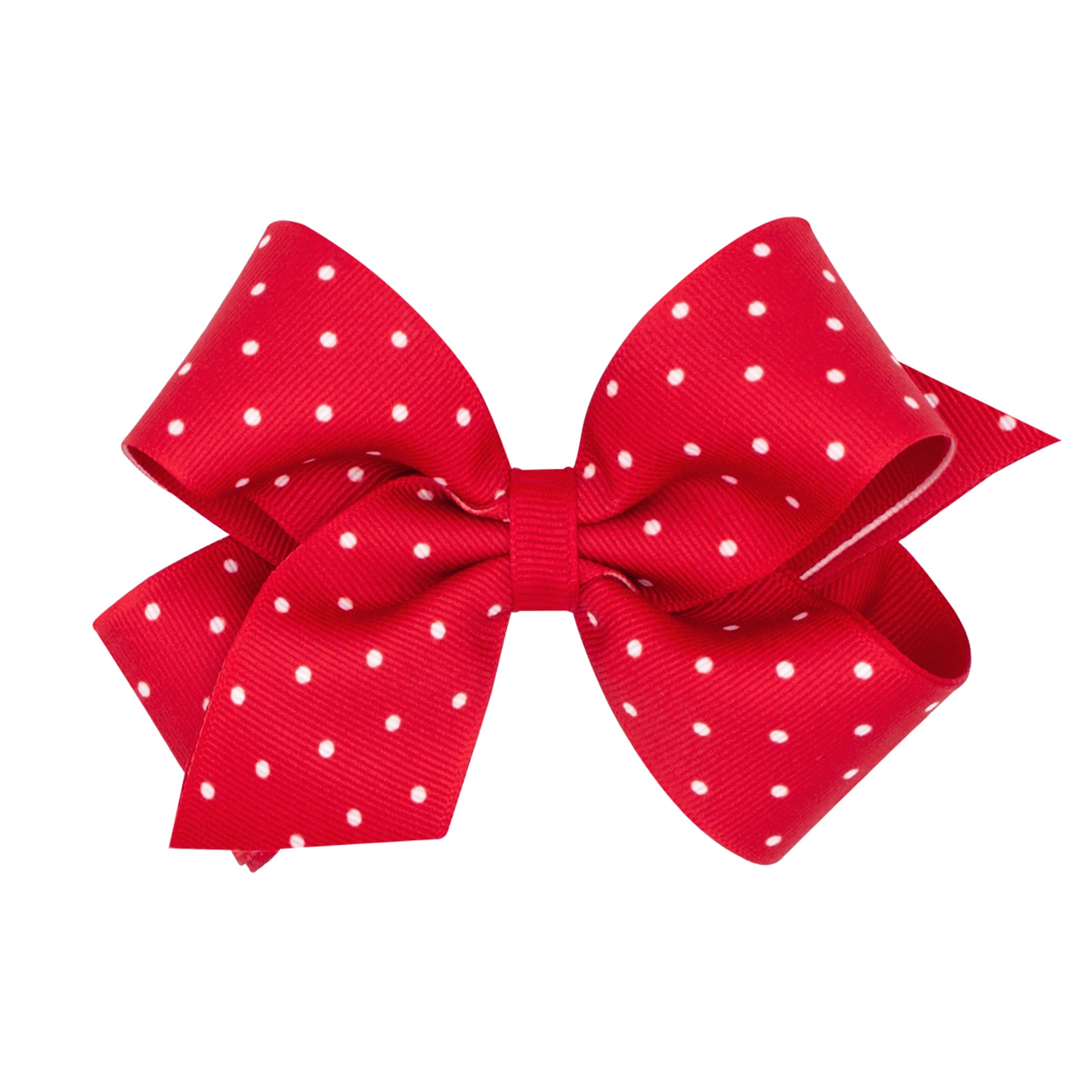 King Tiny Dot Overlay Bow - Red Accessories Wee Ones   