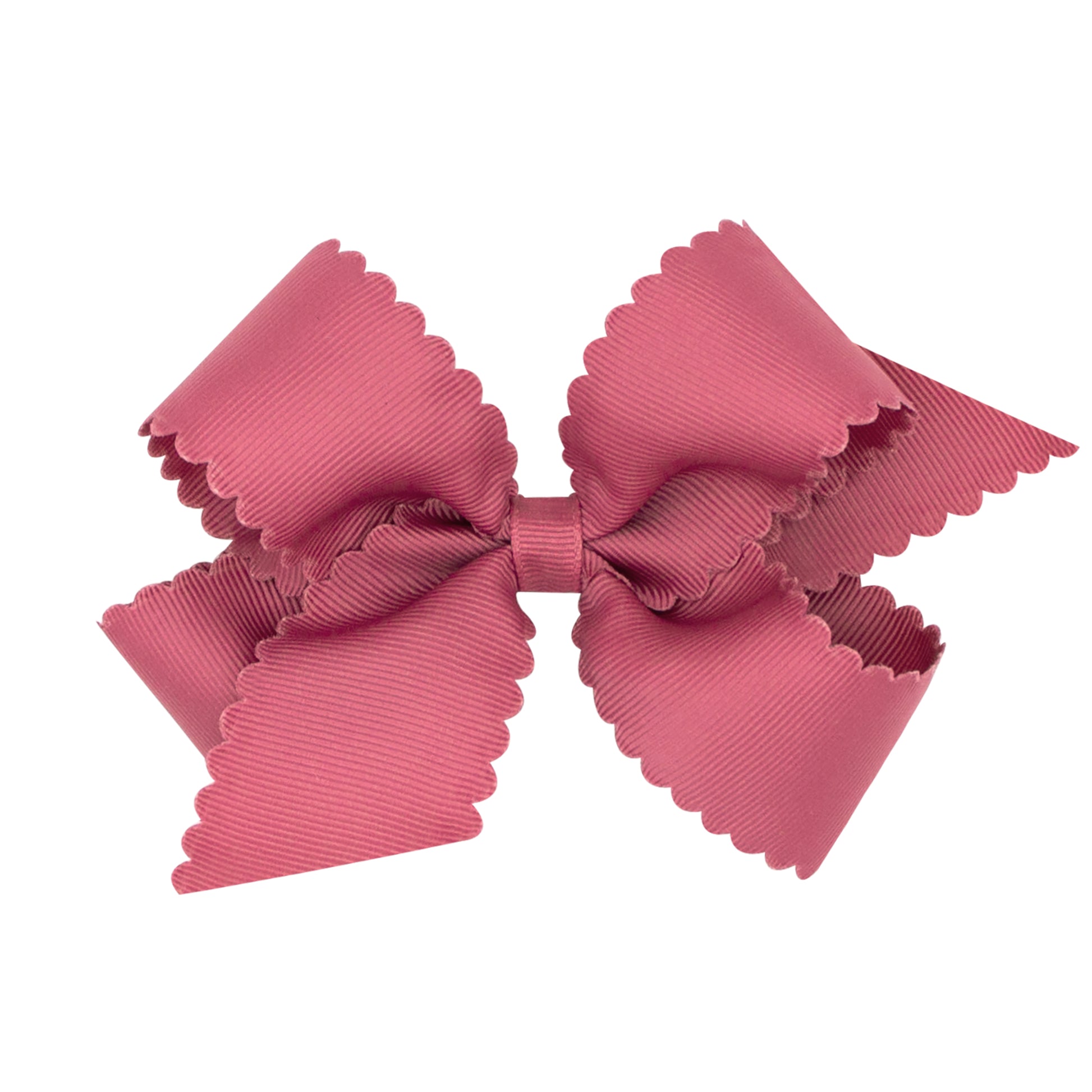 Medium Scalloped Edge Grosgrain Bow - Colonial Rose Kids Hair Accessories Wee Ones   