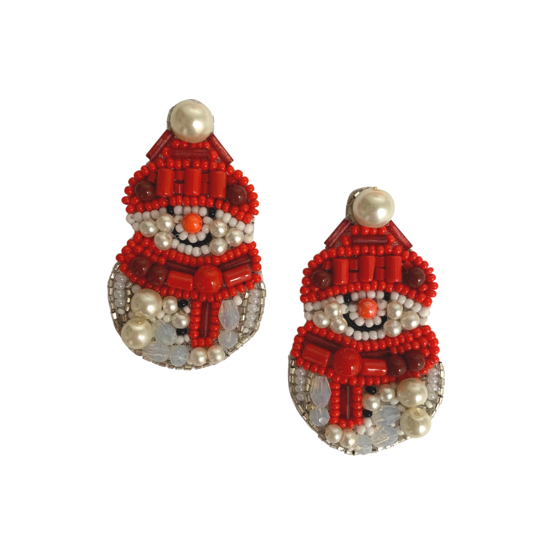 Snowman Earrings Women's Jewelry Allie Beads   