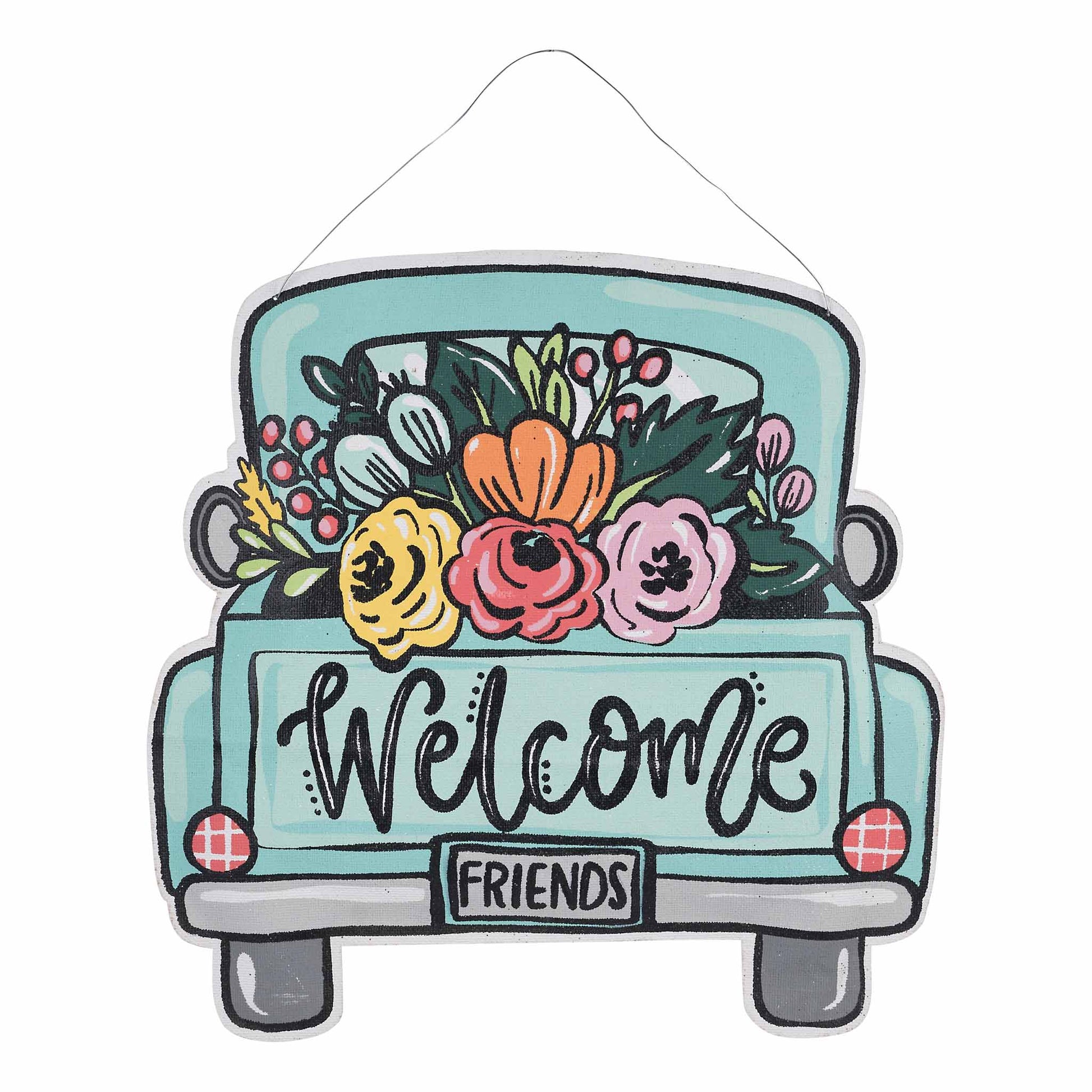 Welcome Peeps/Flower Truck Reversible Burlee Home Decor Glory Haus   