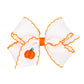 Medium Moonstitch Embroidered Harvest Bows - Pumpkin Accessories Wee Ones   