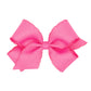 Medium Monotone Moonstitch Grosgrain Bow - Hot Pink Accessories Wee Ones   
