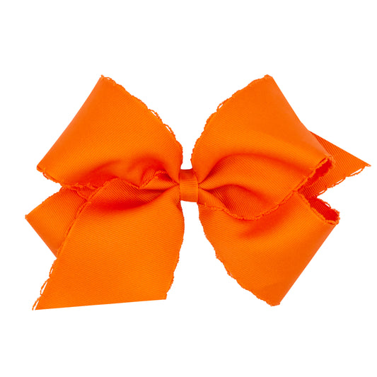 King Monotone Moonstitch Grosgrain Bow - Orange Kids Hair Accessories Wee Ones   