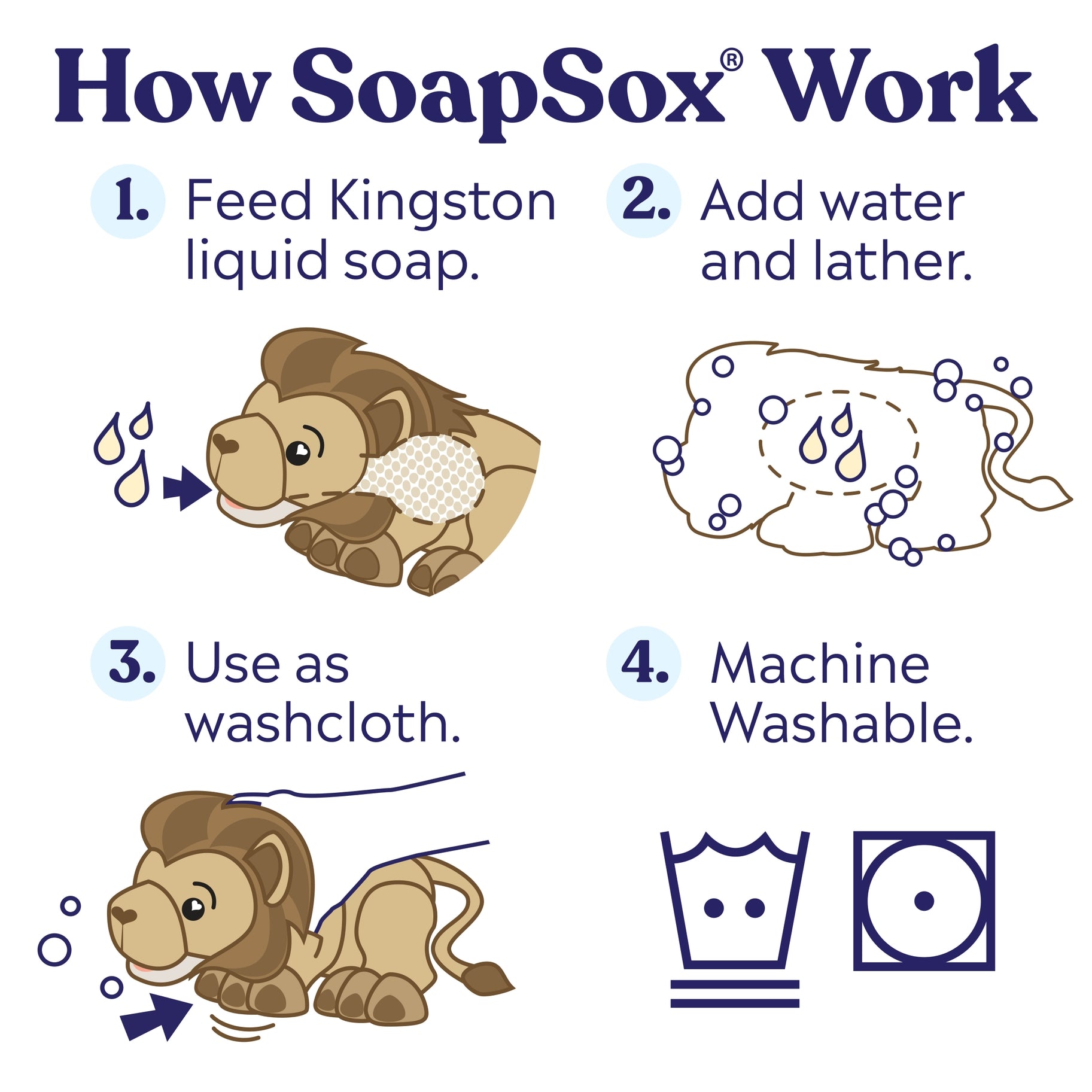 Kingston the Lion Bath Soap Sox   