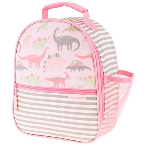 All Over Print Lunch Box - Pink Dino Kids Backpacks + Bags Stephen Joseph   