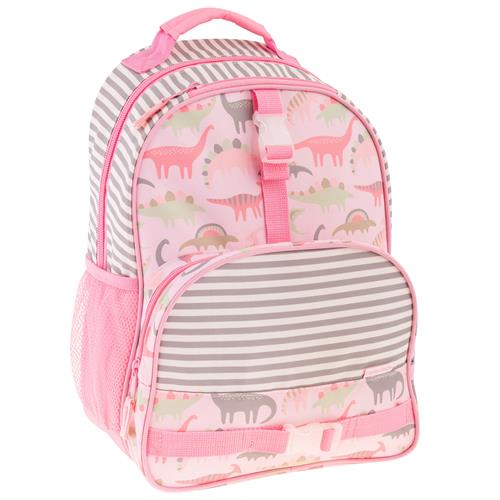 All Over Print Backpack - Pink Dino Kids Backpacks + Bags Stephen Joseph   