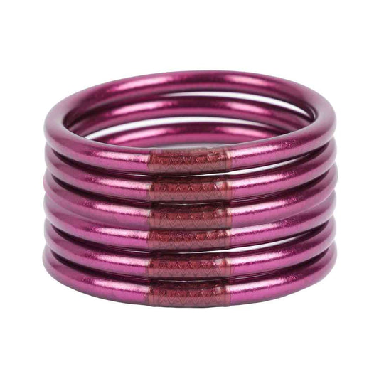 Amethyst All Weather Bangles (Set of 6) - SM Bracelets Budha Girl   