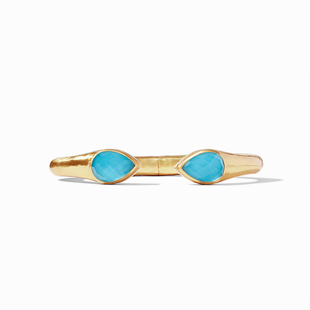 Avalon Cuff Gold - Iridescent Pacific Blue Women's Jewelry Julie Vos   