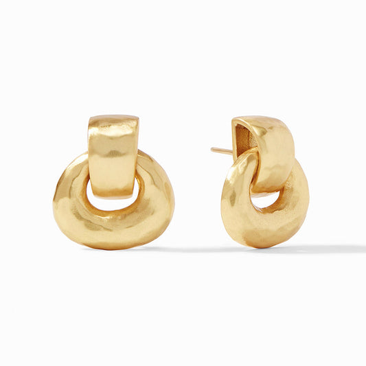 Avalon Demi Doorknocker Earring Gold Earrings Julie Vos   
