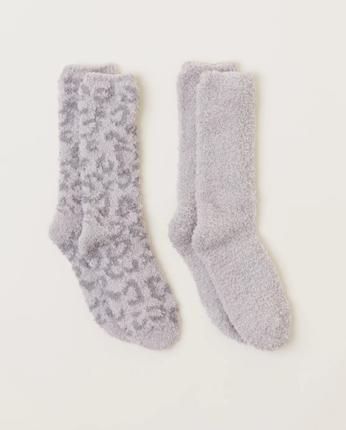 CozyChic Women's Barefoot in the Wild Socks - Linen/Warm Gray Multi Misc Accessories Barefoot Dreams   