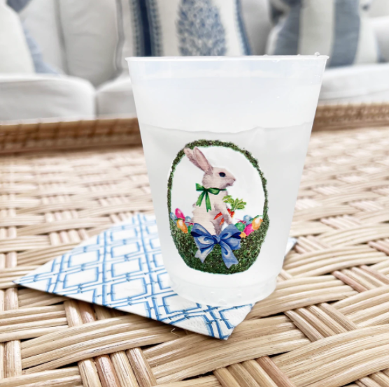 China Blue Bamboo Trellis Cocktail Napkins Gifts WH Hostess   