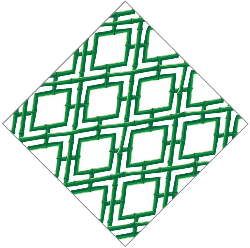 Bamboo Trellis Green Cocktail Napkins Gifts WH Hostess   
