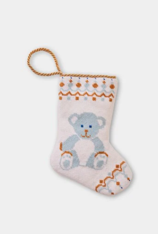 Bear-y Christmas in Blue by Shuler Studio Seasonal Bauble Stockings   