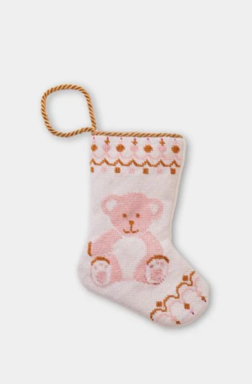 Bear-y Christmas in Pink by Shuler Studio Seasonal Bauble Stockings   