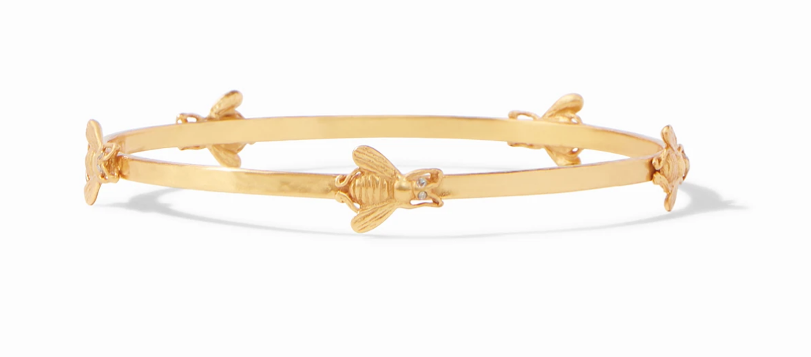 Bee Bangle Gold Cz - Medium Bracelets Julie Vos   