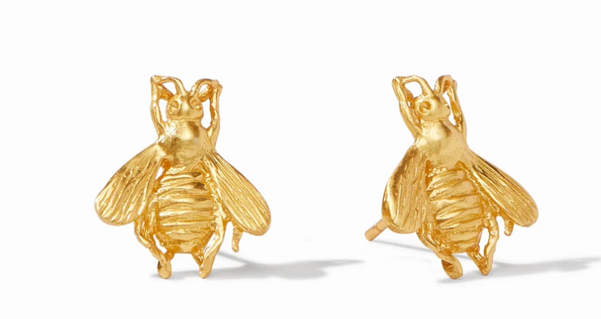 Bee Stud Gold Earrings Julie Vos   