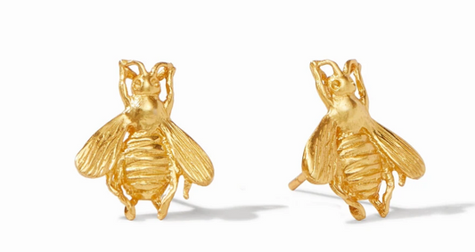 Bee Stud Gold Earrings Julie Vos   