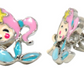 Rainbow Fantasy Stud Earrings Accessories Pink Poppy Blue Mermaid  