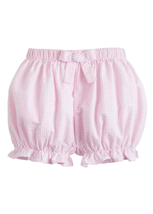 Bow Bloomer- Light Pink Gingham Girls Skirts + Bloomers Little English   
