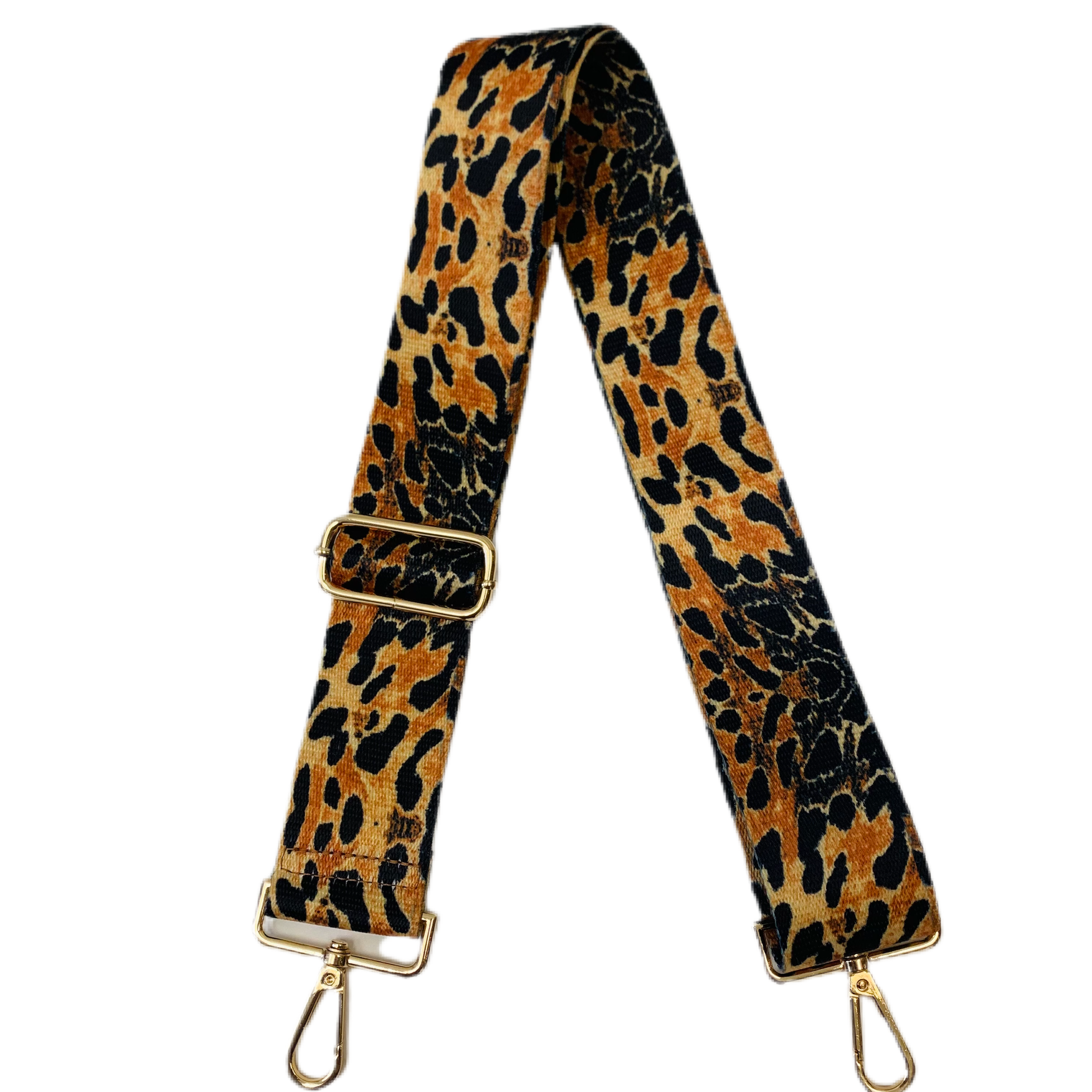 Camel /  Black Leopard Adjustable Bag Strap Women's Accessories Ahdorned   