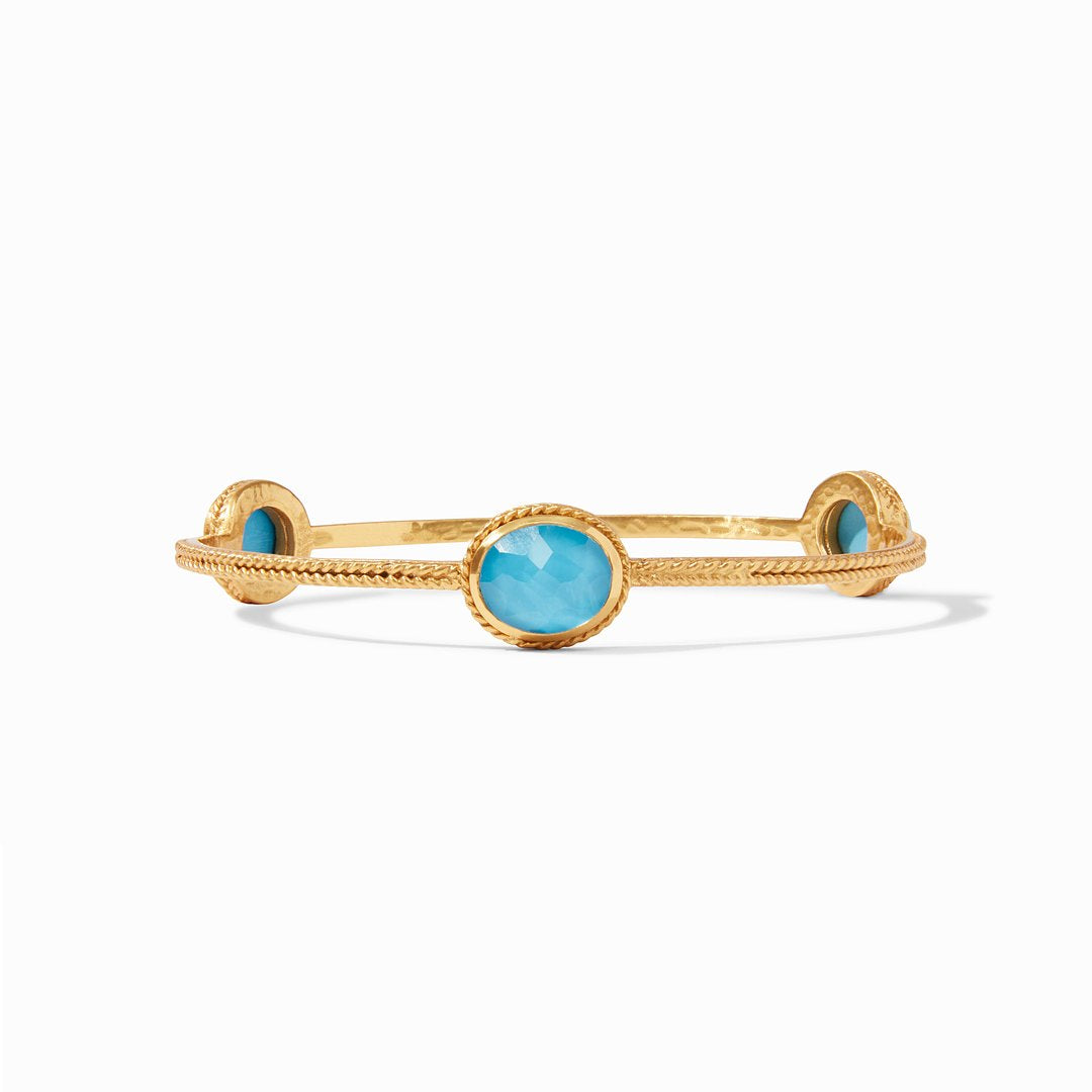 Calypso Bangle - Iridescent Pacific Blue - Medium Bracelets Julie Vos   