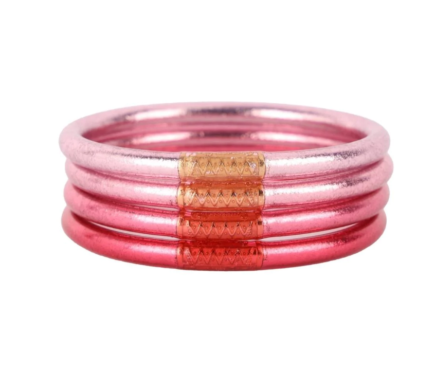 Carousel Pink All Weather Bangles (Set of 4) - SM Bracelets Budha Girl   