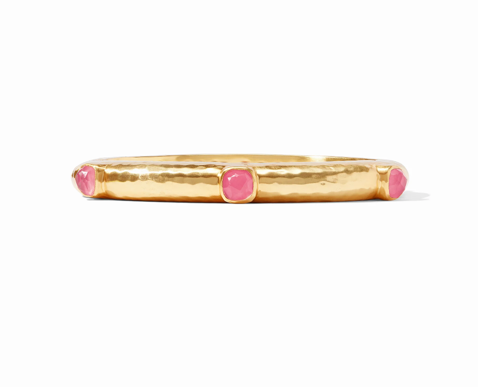 Catalina Hinge Bangle - Peony Pink Bracelets Julie Vos   