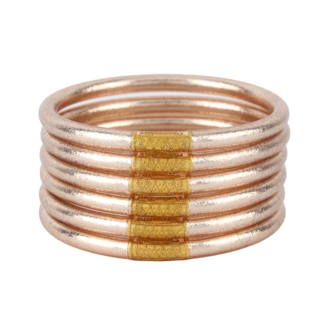 Champagne All Weather Bangles (Set of 6) - SM Women's Jewelry Budha Girl   