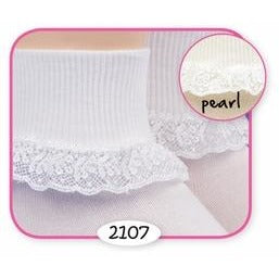 Chantilly Lace Sock - Pearl White Accessories Jefferies Socks INF  