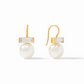 Charlotte Earring Gold Cubic Zirconia and Shell Pearl Women's Jewelry Julie Vos   