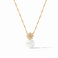 Charlotte Pearl Delicate Necklace Gold Cubic Zirconia and Pearl Necklaces Julie Vos   