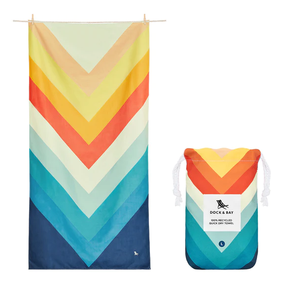 Stripes Go Wild XLarge Towel - Chevron Chic Textiles Dock & Bay   