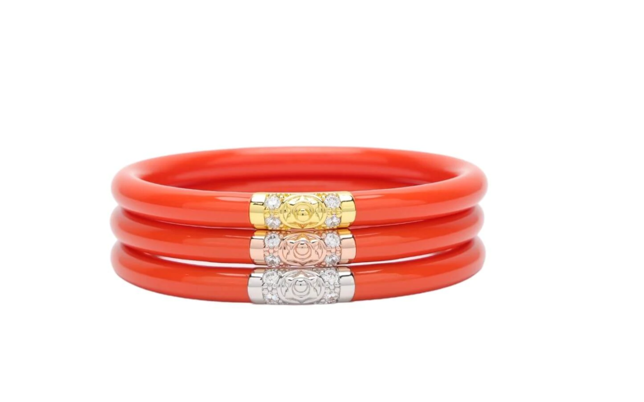 Coral Three Kings All Weather Bangles (Set of 3) - SM Women's Jewelry Budha Girl   