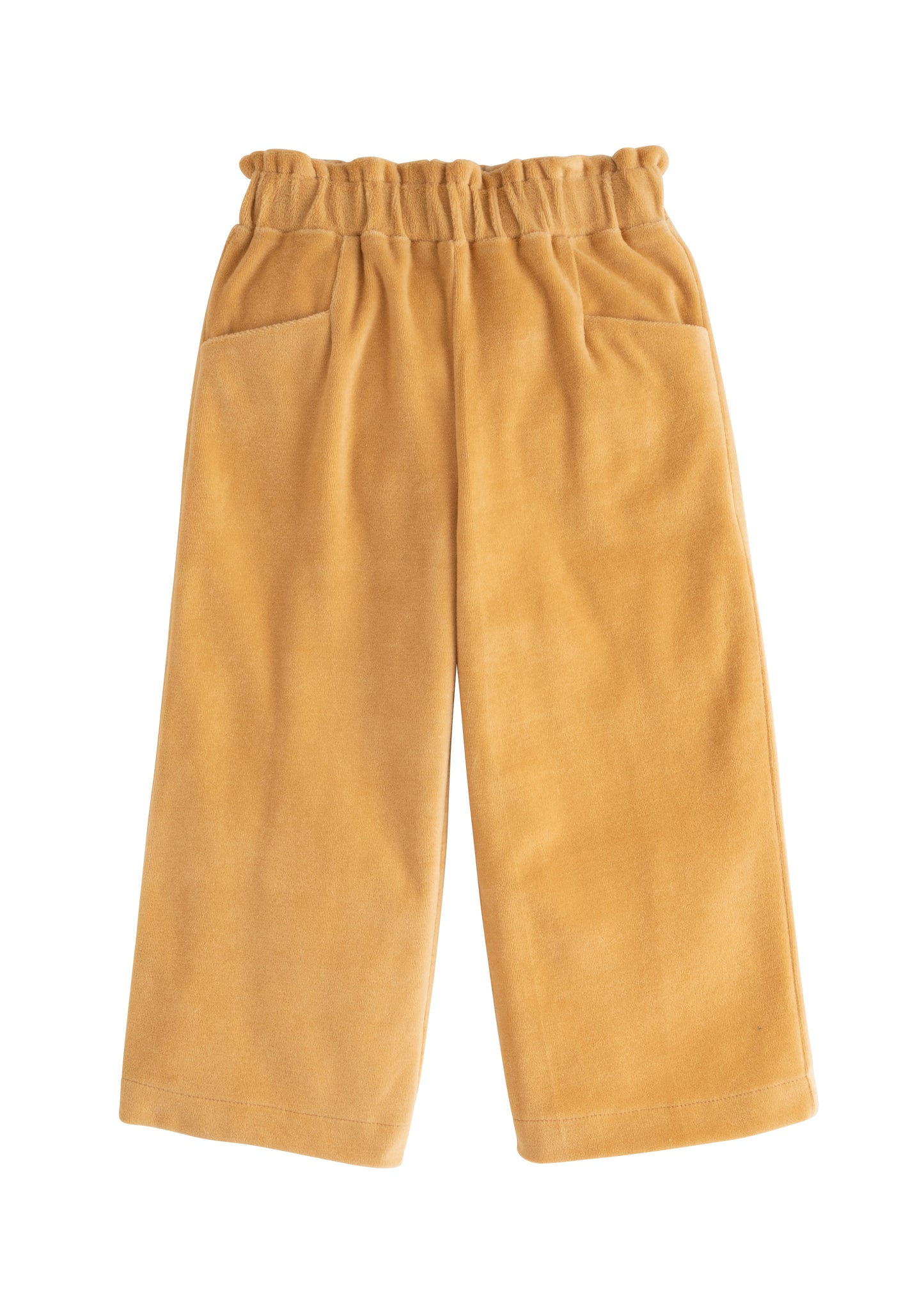 Cropped Palazzo Pants - Apricot Velour Girls Pants + Leggings Bisby   