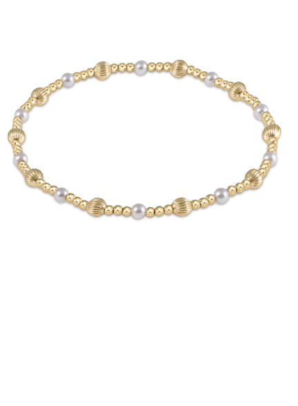 Dignity Sincerity Pattern 4mm Bead Bracelet - Pearl Bracelets enewton   