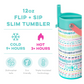 Dipsy Dots Flip + Sip Slim Tumbler (12oz) Gifts Swig   
