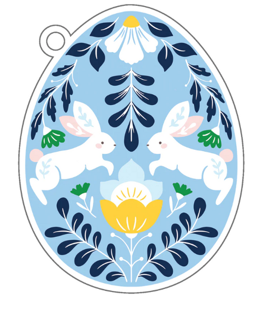 Easter Egg Die Cut Gift Tag Paper Goods WH Hostess   